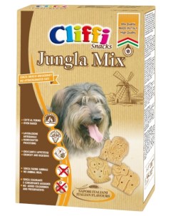 Лакомство для собак Хрустящее печенье Jungla Mix 400 г 3 шт Cliffi