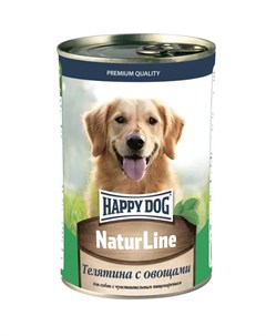Консервы для собак Nature Line телятина с овощами 20 шт по 410 г Happy dog