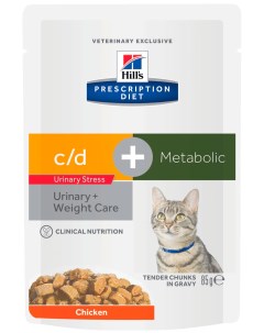 Влажный корм для кошек Prescription Diet c d Multicare с курицей 12 шт по 85 г Hill`s