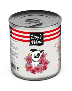 Консервы для собак Dogs Menu Гуляш мясо 9шт по 750г Dog’s menu