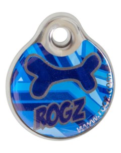 Адресник на ошейник для собак Fancy Dress IDR34CD Синий L 34 мм Rogz