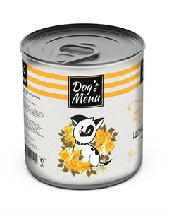 Консервы для собак Dogs Menu Шницель курица 9шт по 750г Dog’s menu