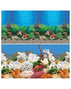 Фон для аквариума Голубые Гавайи Белый коралл ламинированная бумага 1500x40 см Laguna