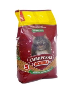 Впитывающий наполнитель Универсал бентонитовый 4шт по 5л Сибирская кошка