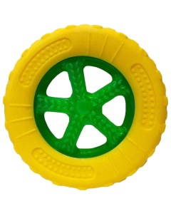 Игрушка для собак Колесо цвет желтый диаметр 12 см Keyprods