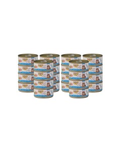 Консервы для кошек Деликатес тунец с креветками кусочки в желе 24шт по 70г Мнямс