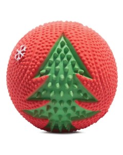 Игрушка для собак Мяч с елкой латексный 7 5 см Триол