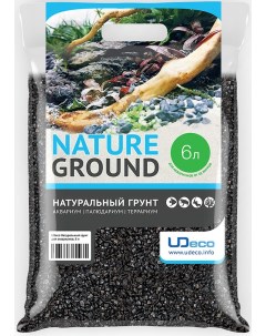 Натуральный грунт Canyon Black для аквариумов Черный гравий 4 6 мм 6 л Udeco