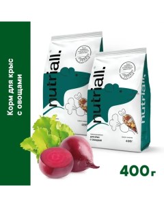 Сухой корм для крыс с овощами 400 г 2 шт Nutriall