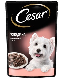 Влажный корм для собак с говядиной в сливочном соусе 85 г Cesar