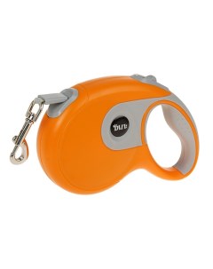 Поводок рулетка для собак с регулируемой длиной ленты оранжевый 3 м Pets & friends