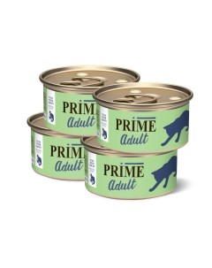 Консервы для кошек Adult кальмары тунец 4шт по 70г Prime