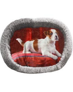 Лежак для собак дизайн 3 принт 40 овальный 44 х 33 х 16 см Perseiline