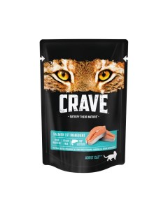 Влажный корм для кошек лосось 24шт по 70г Crave