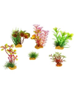 Набор искусственных растений для аквариума PR YS 70401 пластик 6шт Prime