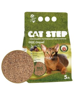 Комкующийся наполнитель Olive растительный 5 л Cat step