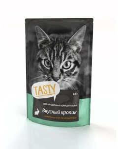 Влажный корм для кошек Petfood кролик в желе 25шт по 85г Tasty