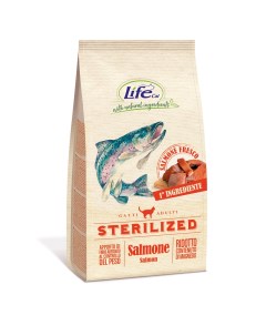 Сухой корм для кошек Adult Sterilized Salmon для стерилизованных лосось 400 г Lifecat