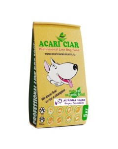 Сухой корм для собак AURORA Light телятина Super Premium средние гранулы 5 кг Acari ciar