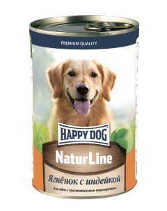 Консервы для собак Natur Line индейка ягненок 10шт по 410г Happy dog