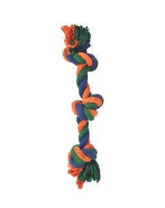Игрушка для собак Канат 3 узла разноцветный 35 37 см Зооник
