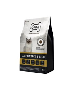 Сухой корм для кошек Cat Rabbit Rice кролик и рис 3 кг Gina