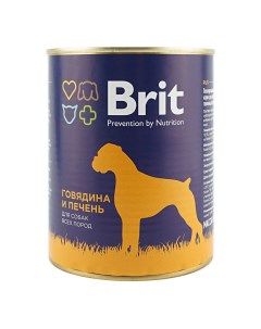 Консервы для собак с говядиной и печенью 850 г Brit*
