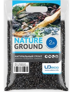 Натуральный грунт Canyon Black для аквариумов Черный гравий 4 6 мм 2 л Udeco