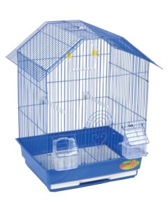 Клетка для птиц A4007 35 х 28 х 46 см голубая решетка голубой поддон Триол