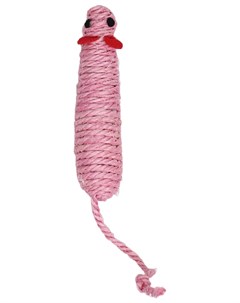 Игрушка сизалевая Длинная мышь 14 5 см розовая Nobrand