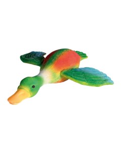 Игрушка пищалка для собак Утка с крыльями из латекса зеленый 30 см Trixie