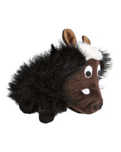 Мягкая игрушка для собак Кабанчик хрюкающий черный коричневый 25 см Trixie