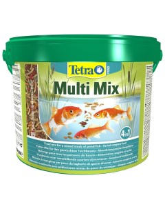 Корм для прудовых рыб Pond MultiMix гранулы хлопья таблетки гаммарус 10 л Tetra