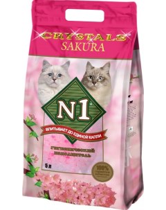 Впитывающий наполнитель Crystals Sakura силикагелевый 5л N1