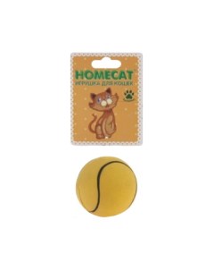 Мяч спортивный для кошек резина текстиль в ассортименте 6 3 см Homecat