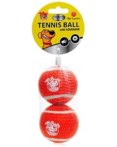 Игрушка для собак Теннисные мячики с пищалкой 6 3 см 2 шт Kitty city