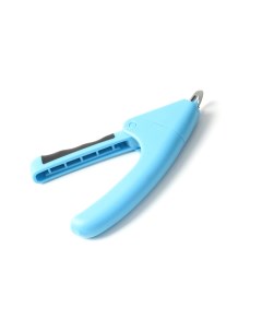 Когтерез гильотина с нескользящей ручкой пластик отверстие 9 мм голубой с серым Пижон