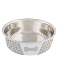 Одинарная миска для собак сталь белый серый 1 4 л Trixie
