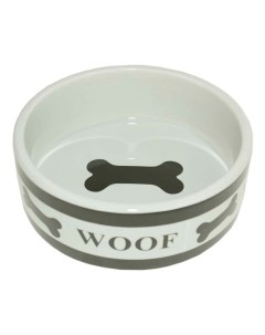 Одинарная миска для собак керамика серый 0 29 л Dogman