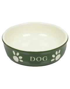 Одинарная миска для собак керамика зеленый 0 13 л Nobby
