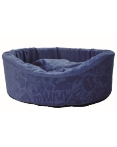 Лежанка для кошки собаки велюр 38x43x15см синий Homepet