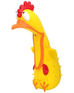 Игрушка для собак 1 Курица Крэйзи с пищалкой желтая 18 см N1