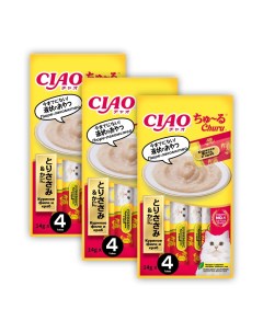 Лакомство для кошек Ciao Churu филе курицы и краб 3 шт по 4 14г Inaba