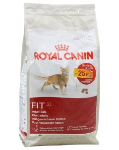 Сухой корм для кошек Fit 32 для поддержания формы птица 4кг Royal canin