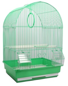 Клетка для птиц 1000 30 х 23 х 39 см зеленая решетка зеленый поддон Триол