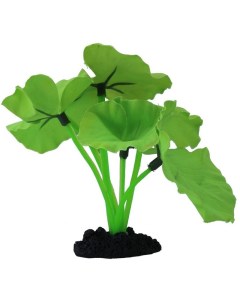 Искусственное растение для аквариума Нимфея зеленая 20 см пластик шелк Prime