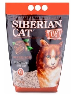 Комкующийся наполнитель Тофу соевый кофе 6 л Сибирская кошка