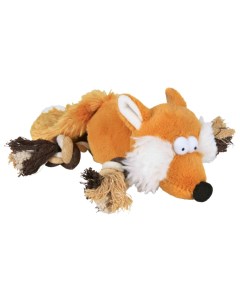 Мягкая игрушка для собак Лиса с веревочными ногами оранжевый 34 см Trixie