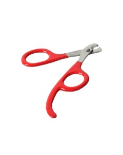 Ножницы когтерез с удлиненным упором для пальцев отверстие 7 мм красные Пижон