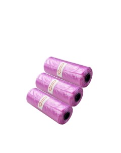 Пакеты для выгула собак 3 рулона розовые Laffytaffy